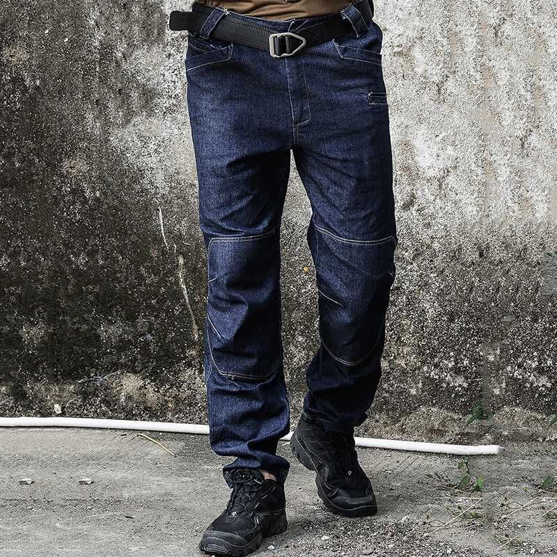 2021 Motorcycle Denim Pants Men Homme Baggy Jeans Army Tactical Jeans ...