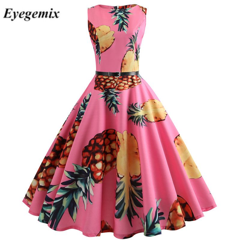 pineapple print sundress