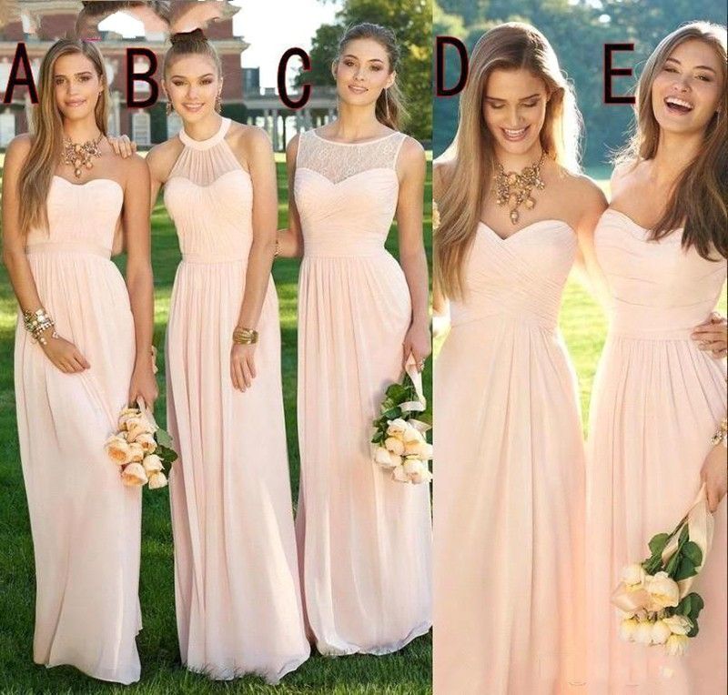coral pink bridesmaid dresses