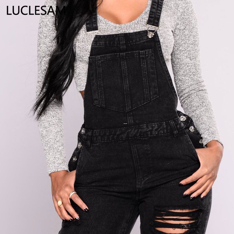 black ripped jumpsuit