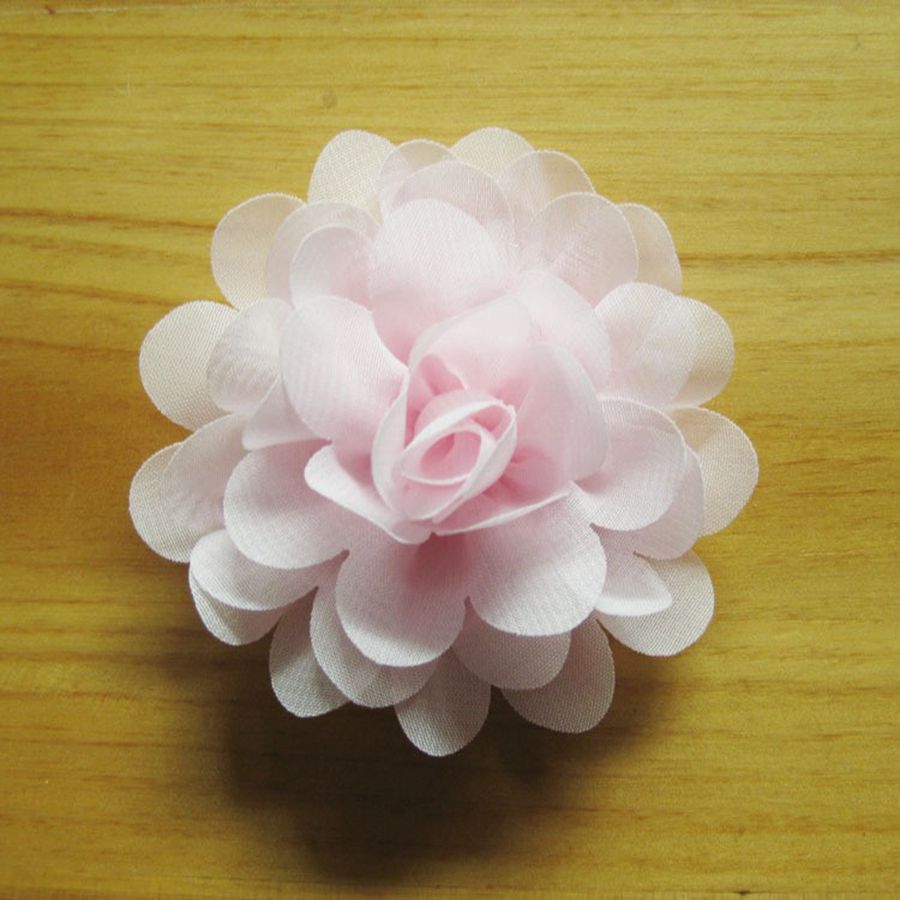 7CM Soft Chic Chiffon Flowers Flatback Flet Flowers for Kids Hairpin Hair Accessories Craft Flowers DIY Baby Headband Party Favor RRA3076