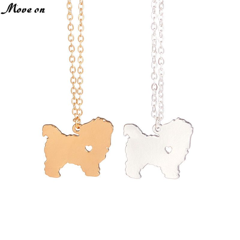 Wholesale Gold Silver Fashionable Maltese Necklace Short Haired