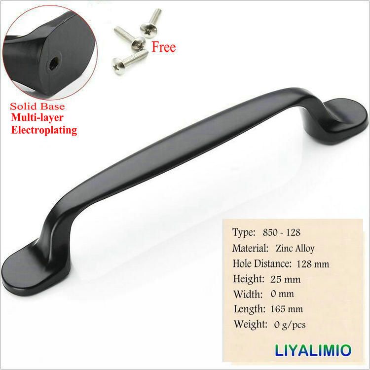 2020 850 128 Matte Black Cabinet Handles American Style Kitchen