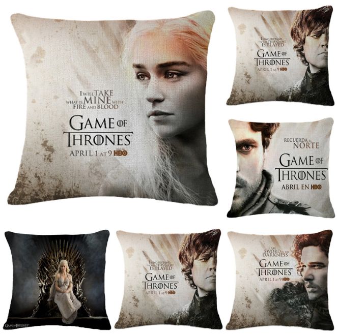 Vintage Game Of Throne Neck Body Pillowcase Linen Bed Travel