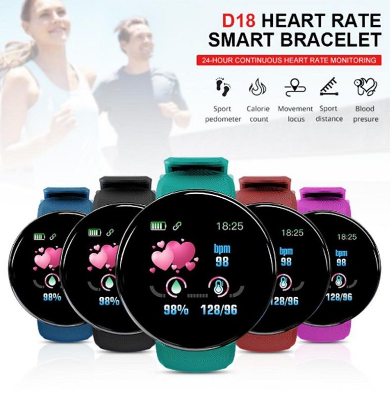 Suministro Al Por Mayor Presión Inteligente Reloj D18 D20 Y68 Hombres  Mujeres Ronda De Sangre Inteligente Muñequera Del Deporte Impermeable Reloj  Inteligente Rastreador De Ejercicios Para El Teléfono Android IOS De  Godspeed,