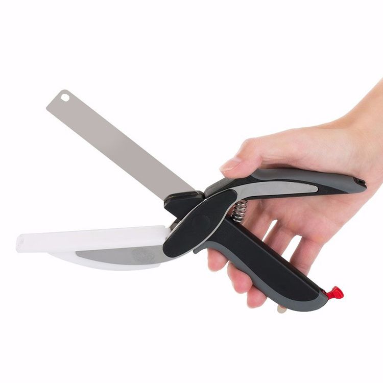 1 en 2-Clever Cutter En Acier Inoxydable Hachoir Couteau de cuisine//Planche à découper