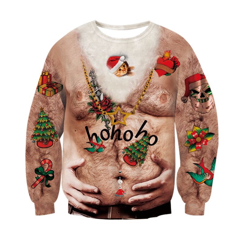chest hair christmas sweater