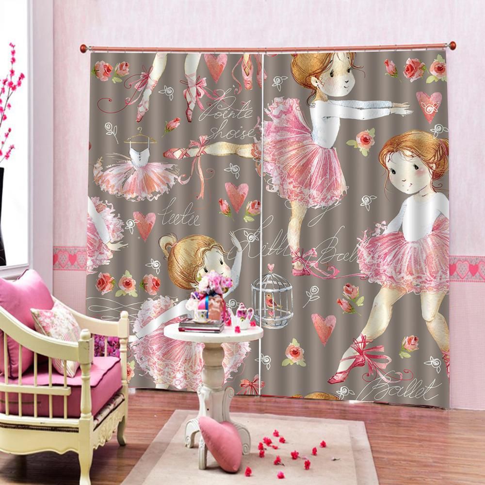 2019 Beautiful Girls Curtains Luxury Blackout 3d Window Curtain