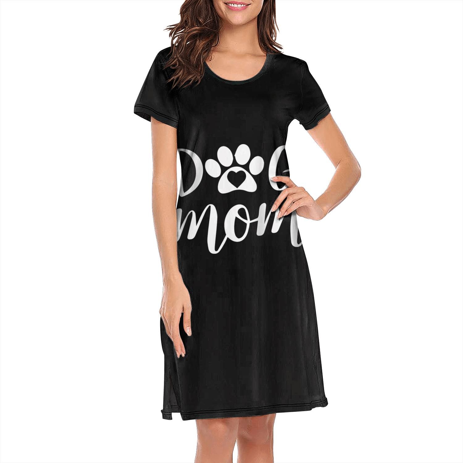 2021 Nighties For Women Dog Is My Co Pilot Printing Personality Short ...