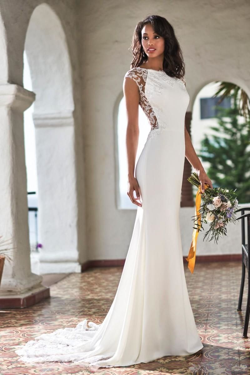 simply white wedding dress