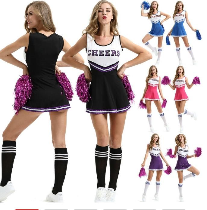 687px x 698px - 2021 Ladies Cheerleader Costume School Girl Outfits Fancy Dress Cheer  Leader Uniform From Anastasian, $13.31 | DHgate.Com
