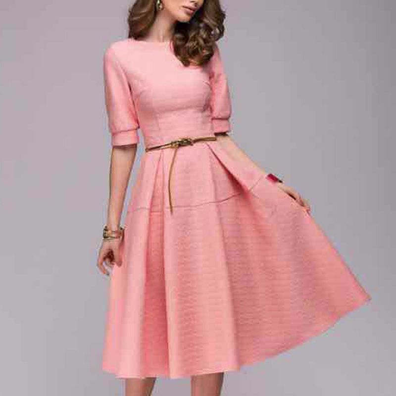 swing dress with belt