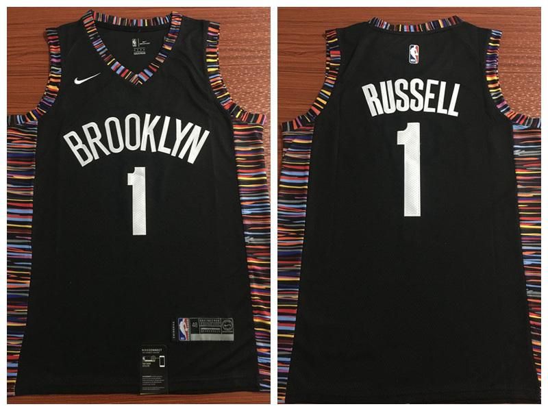 1 Russell # 8 Dinwiddie # 22 Levert # 72 Biggie Brooklyn Camiseta de Baloncesto City Edition Camisetas Transpirables,C,M:175cm/65~75kg 
