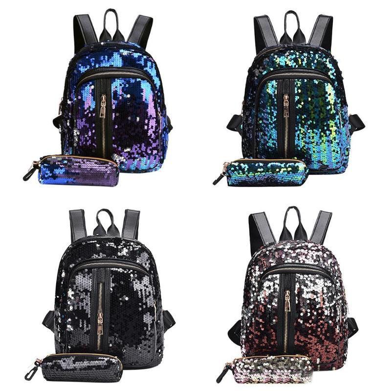 Compra NUEVA Mochila De Lentejuelas Para Niñas Con Estuche De Lápiz  Embrague Set Estudiantes Escuela Bling Mochila Mujer Bolsa De Viaje Barato  | Entrega Rápida Y Calidad | Es.Dhgate