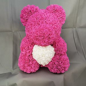 Rose Red Bear With Crown