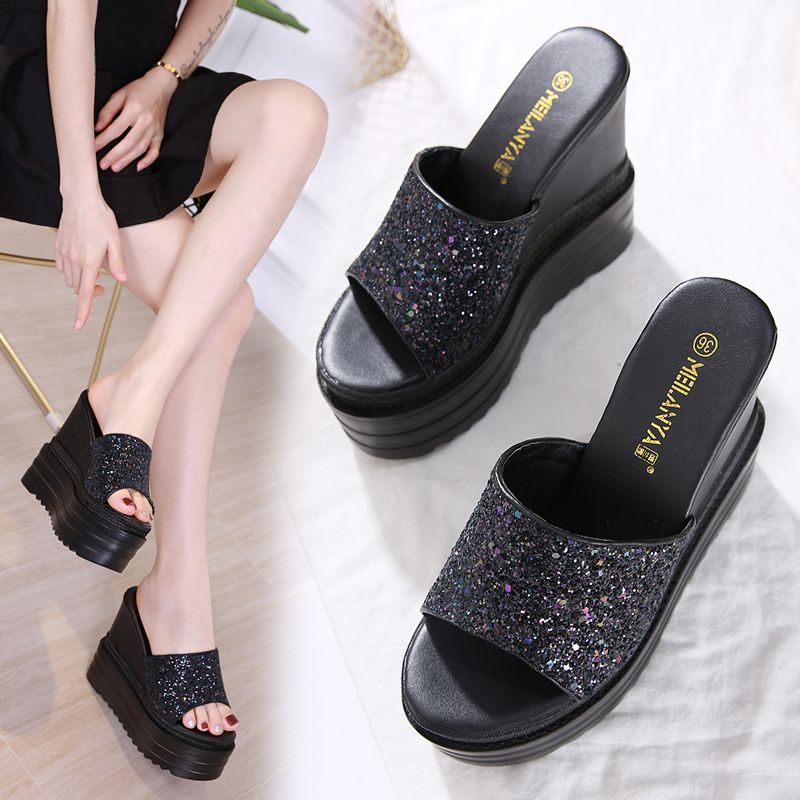 womens wedge house slippers