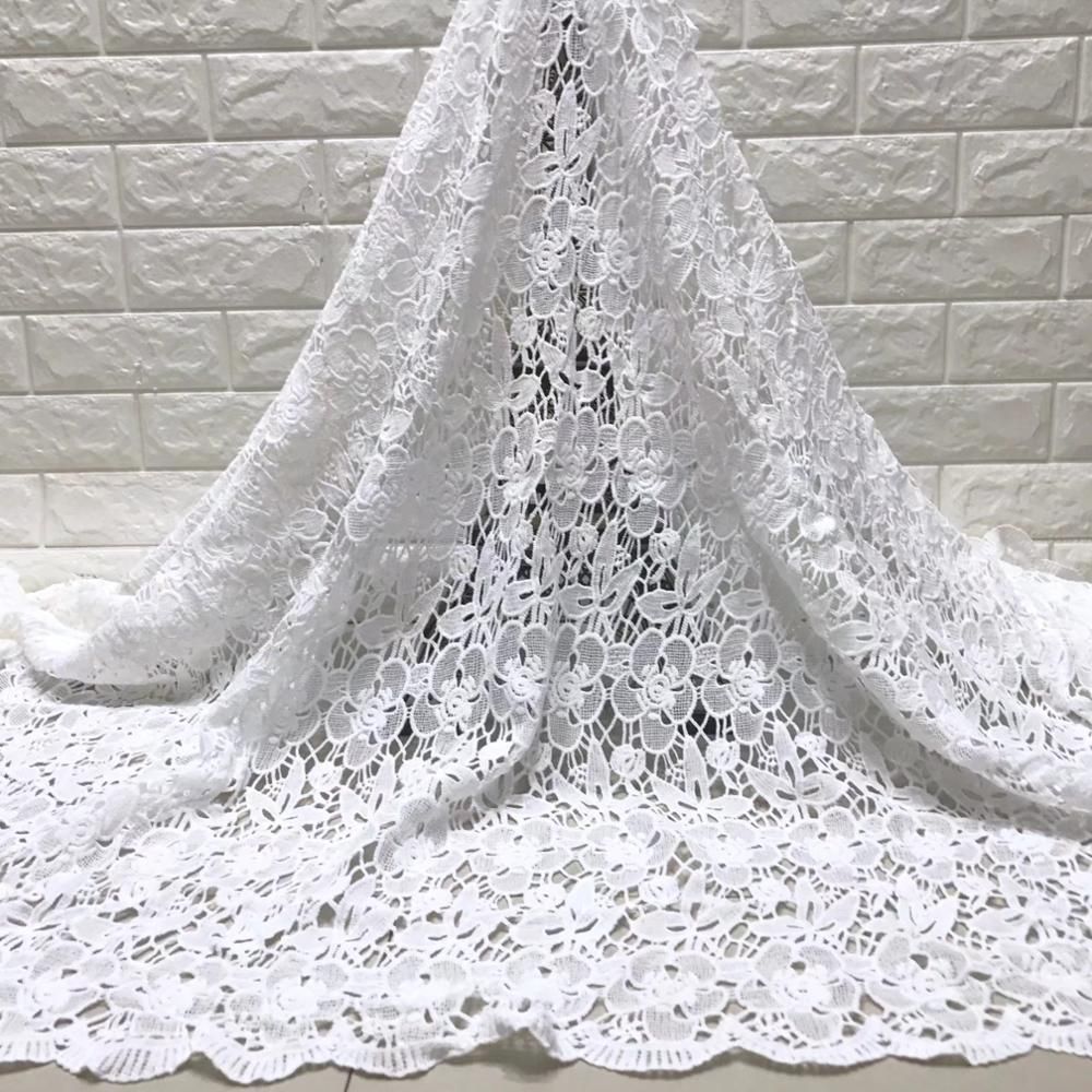 blue cotton lace fabric