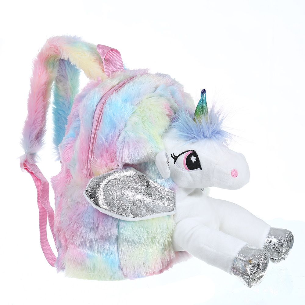 Sofocar Prehistórico blanco lechoso 2 Colores Unicornio Mochilas Niños Niñas Dibujos Animados 3D Mochila  Escolar de Felpa Nuevos Adolescentes Moda