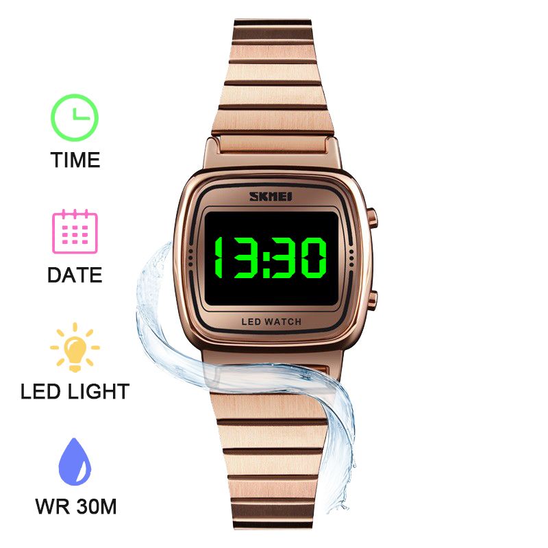 waterproof digital watch women's