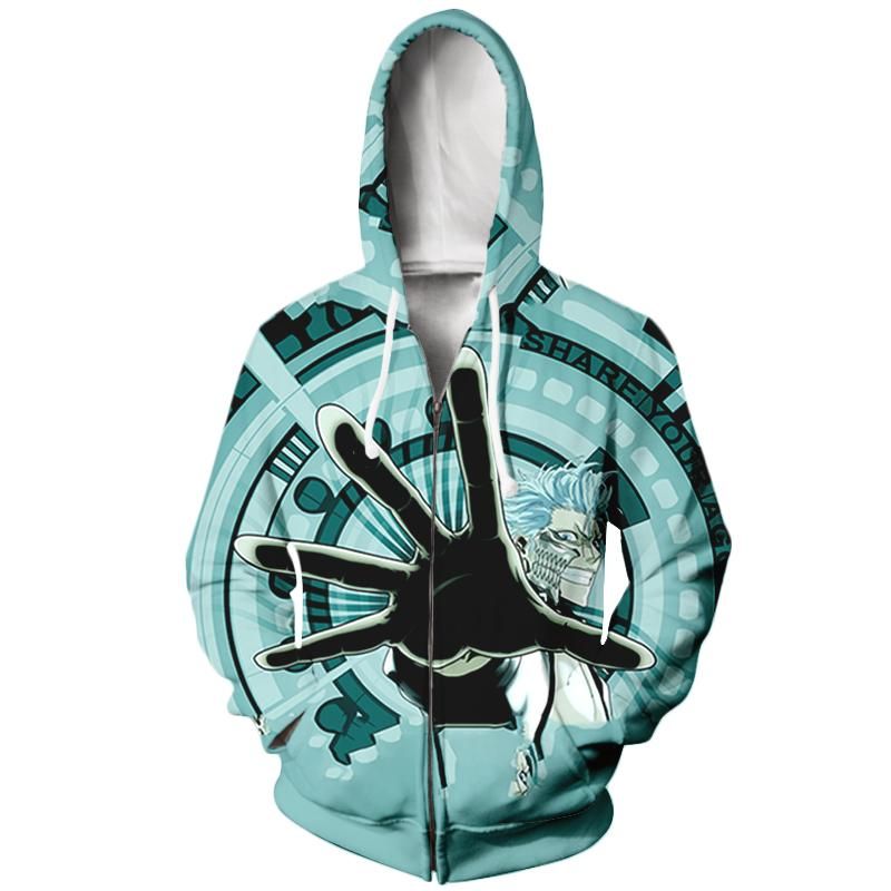 Bleach Jacket Men 3D Print Zipper 