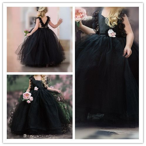 gothic flower girl dresses