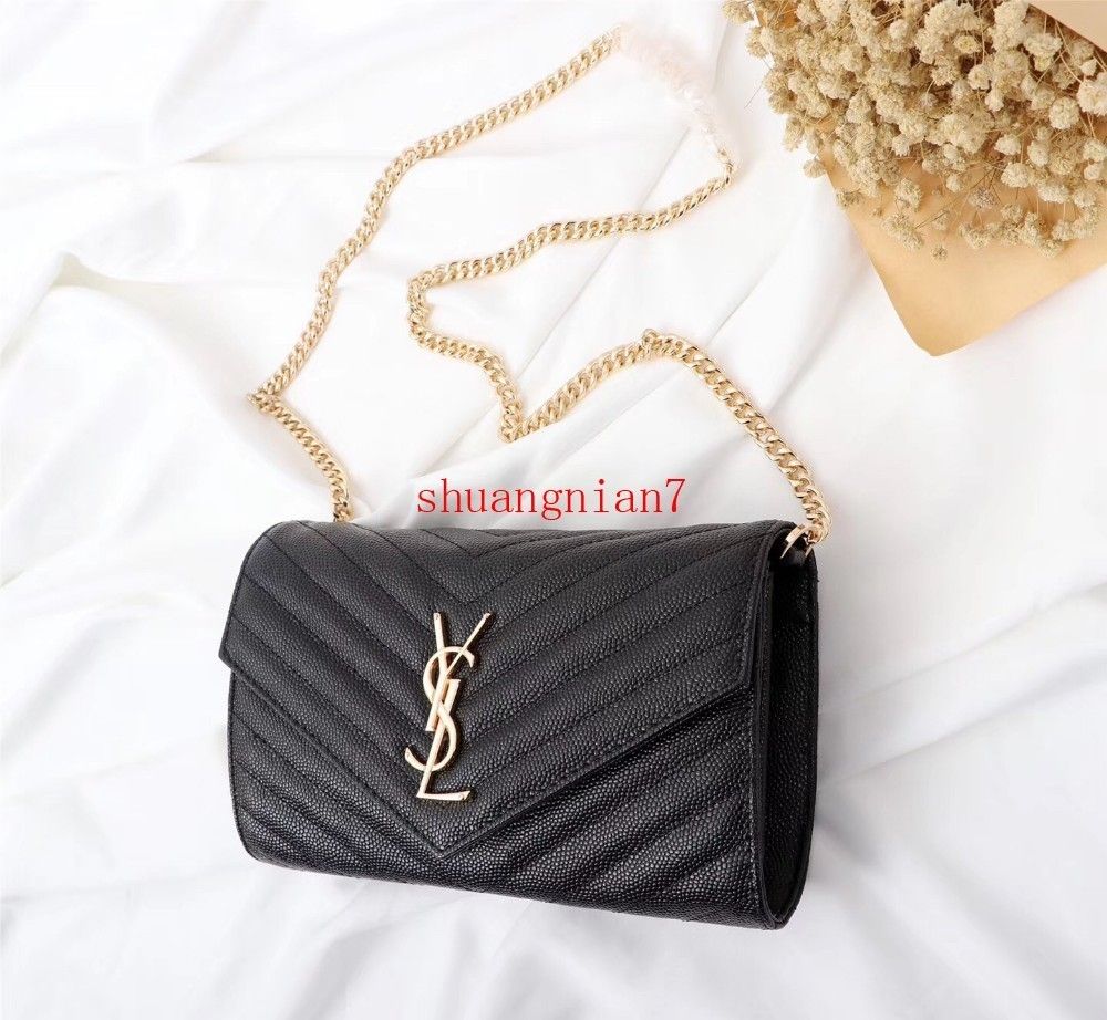 Moda para mujer Un Hombro Cartera Cadena larga cruzado monederos bandolera Estilo de sencillo