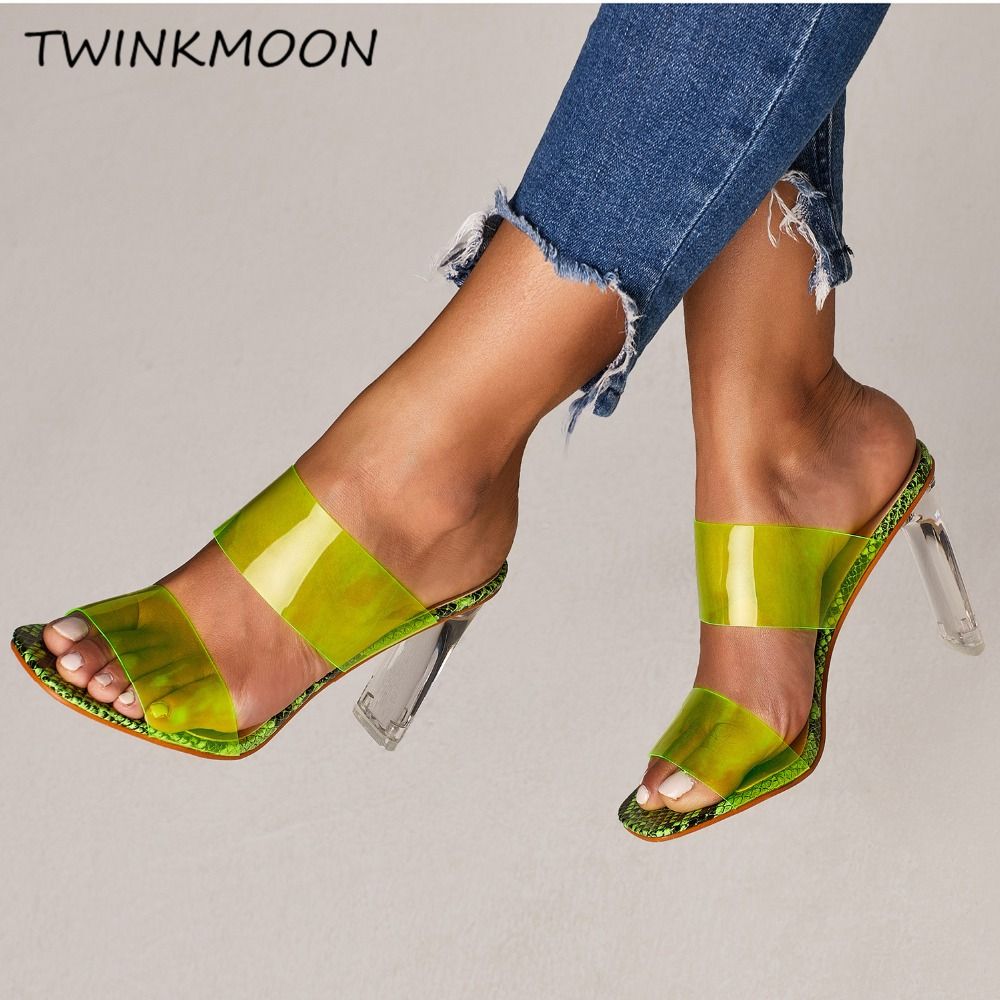 open toe clear shoes