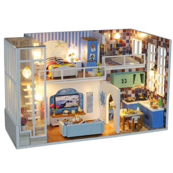 Compre Miniatura Casa De Munecas 1 24 Linda Habitacion Kits Casa