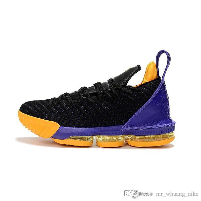 nike lebron 16 purple and gold