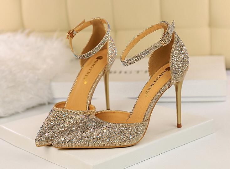 gold heels for girls
