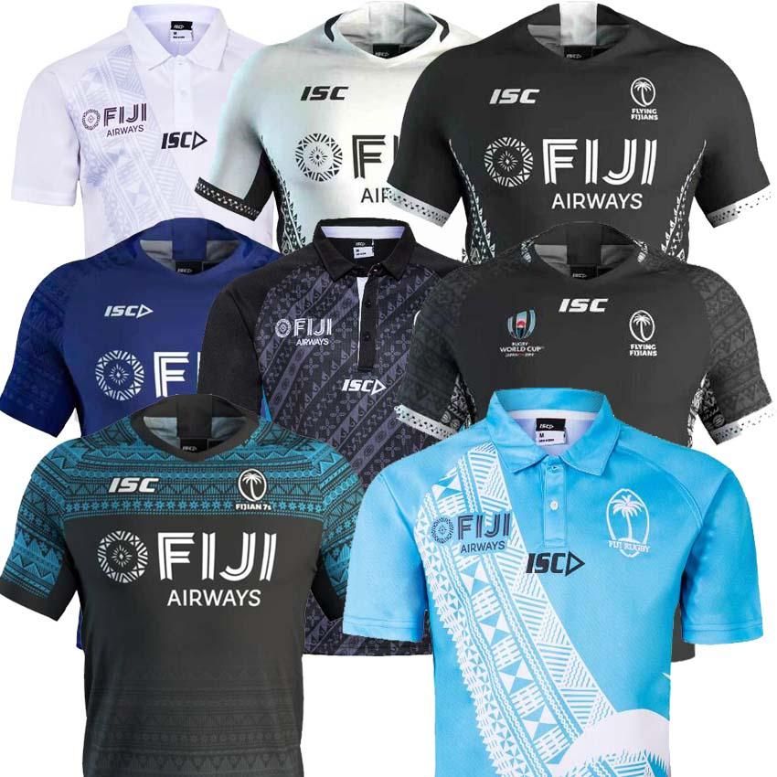 3XL Navy/Black ISC Fiji Rugby Union 2020 Fijian 7's Training Jersey Sizes S 