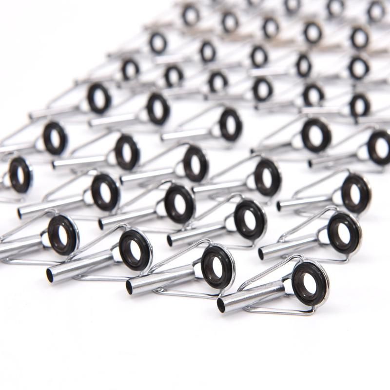80Pcs Fishing Rod Guide Tip Set Kit DIY Eye Rings Stainless Steel Frames USA