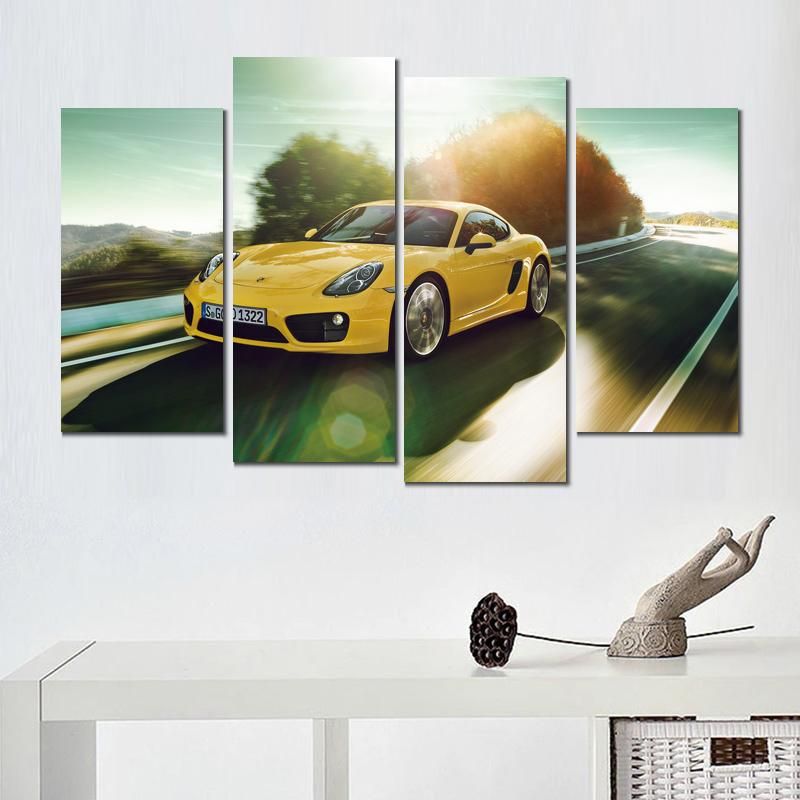 Porsche Cayman SUPER CAR Poster Wall Art Fabric Wall Decor HD Print Multi Sizes