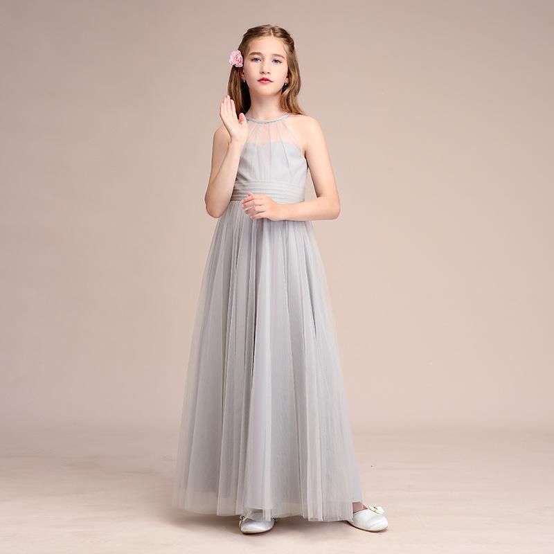 white flower girl dress plus size