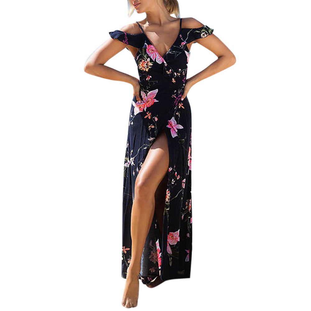 Vestido Maxi Boho Para Mujer Fiesta De Cóctel Playa L Vestido Maxi Boho Para Mujer Fiesta De Cóctel Playa L