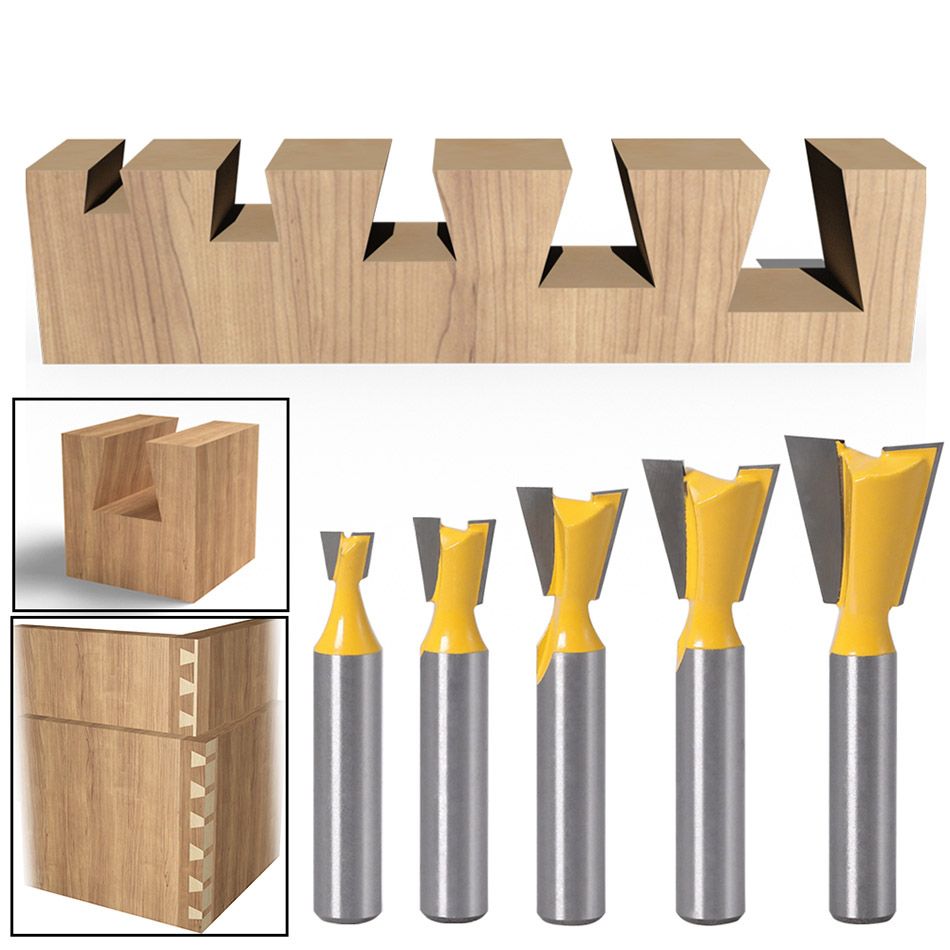 1/4 inch Shank Dovetail Joint Router Bits Set 14° Engraving Bit Milling Cutter 1/4 inch Shank Dovetail Joint Router Bits Set 14° Engraving Bit Milling Cutter
