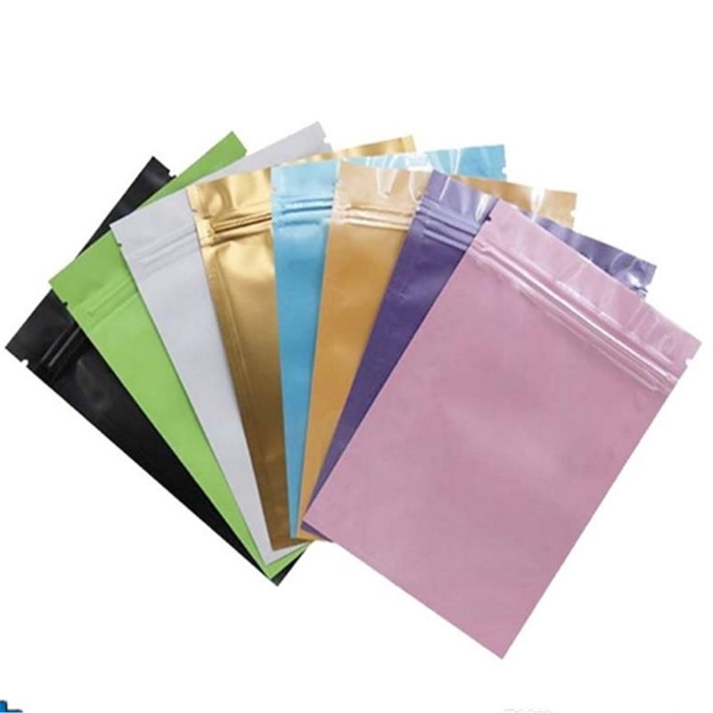 3/'/'x4/'/' Colored Mylar Foil Zip lock Bags Zip lock Plastic Pouch Food Stroge Bags