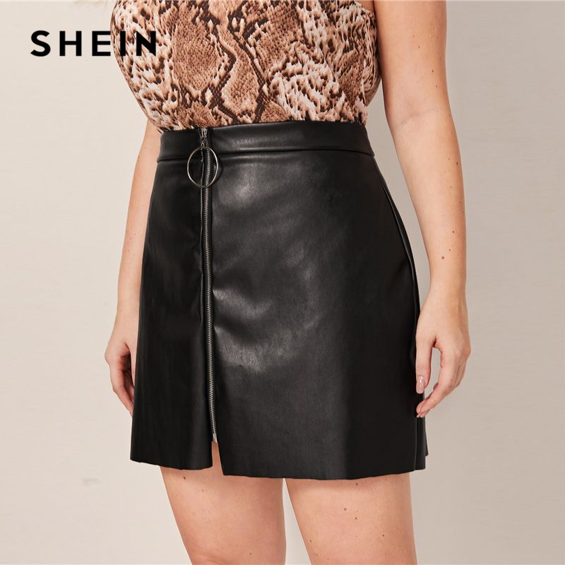 plus size black skirt quality