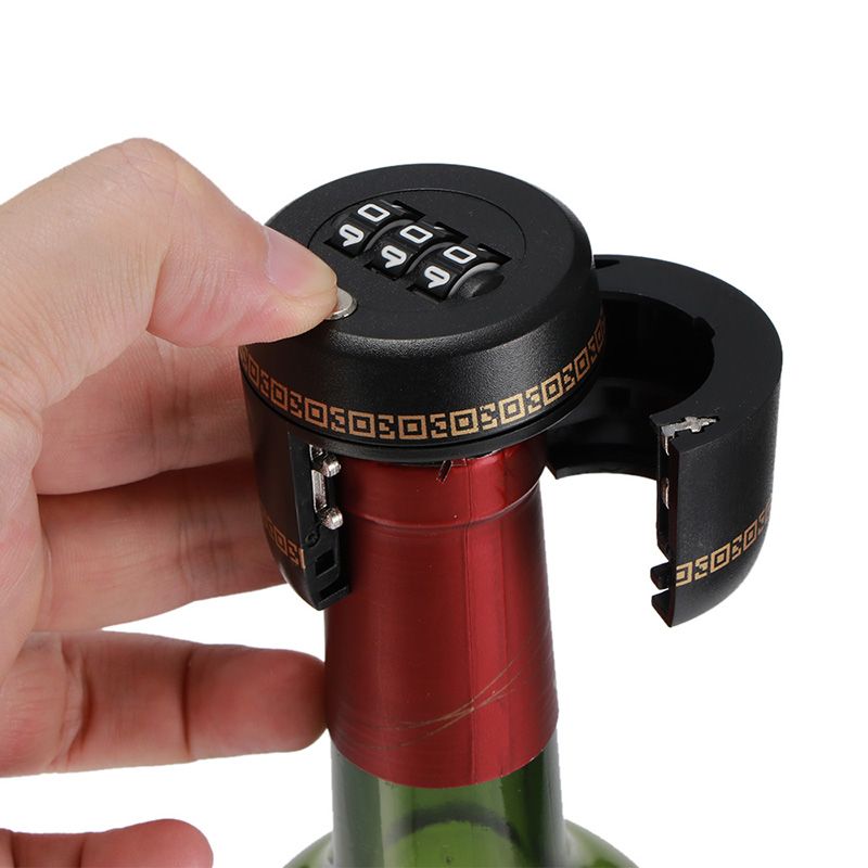 2020 Wine Bottle Password Lock Combination Lock Wine Stopper Vacuum