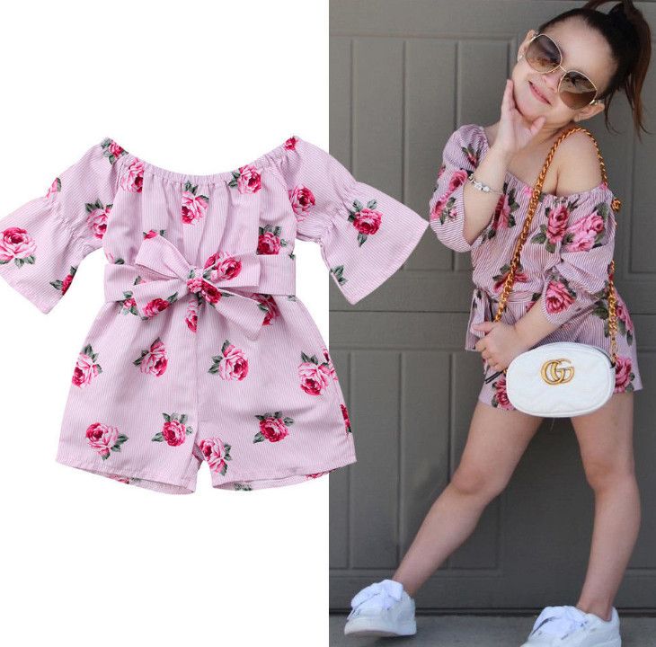 girls floral jumpsuits
