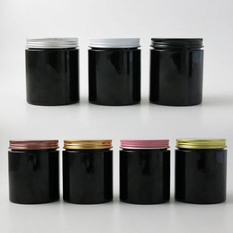 24 X 250g Empty Black Cosmetic Cream Containers Cream Jars 250cc 250ml