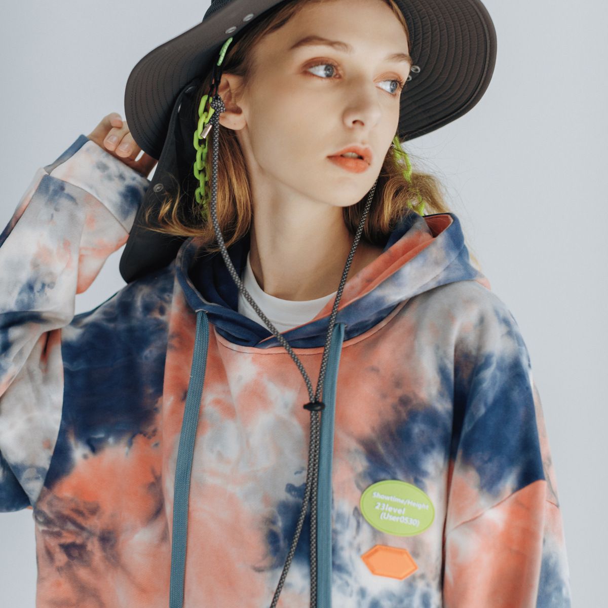 tna tie dye moletom com capuz