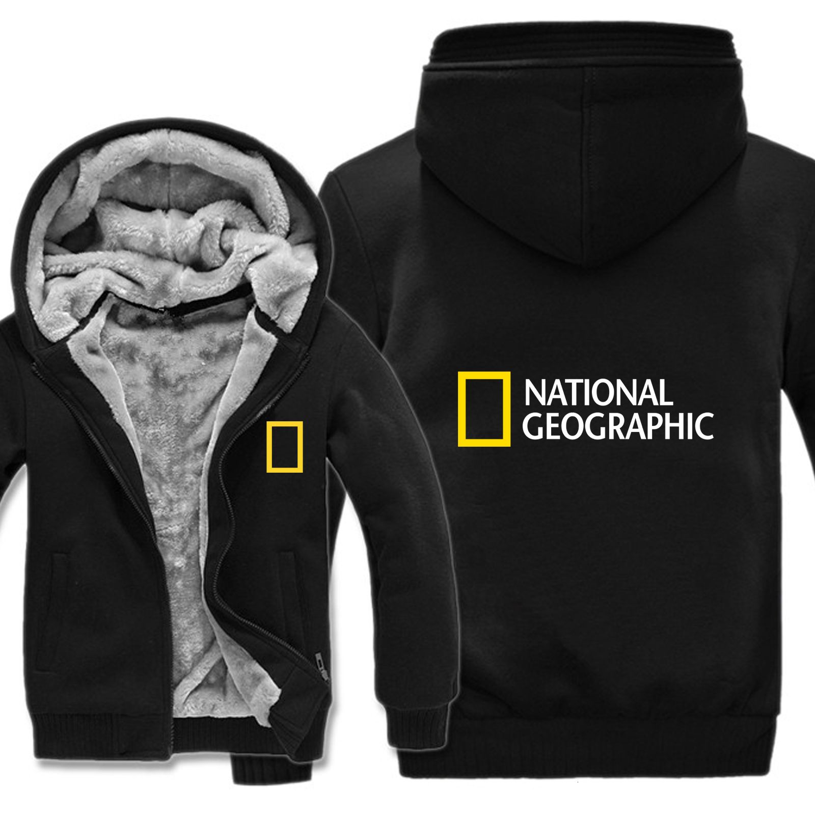 Compre National Geographic Channel Hombres Con Capucha Hombres De Invierno  Chaqueta De Forro De Lana De Moda National Geographic Sudaderas Hombres  Coat T191213 A 27,34 € Del Hai01 | Es.Dhgate.Com