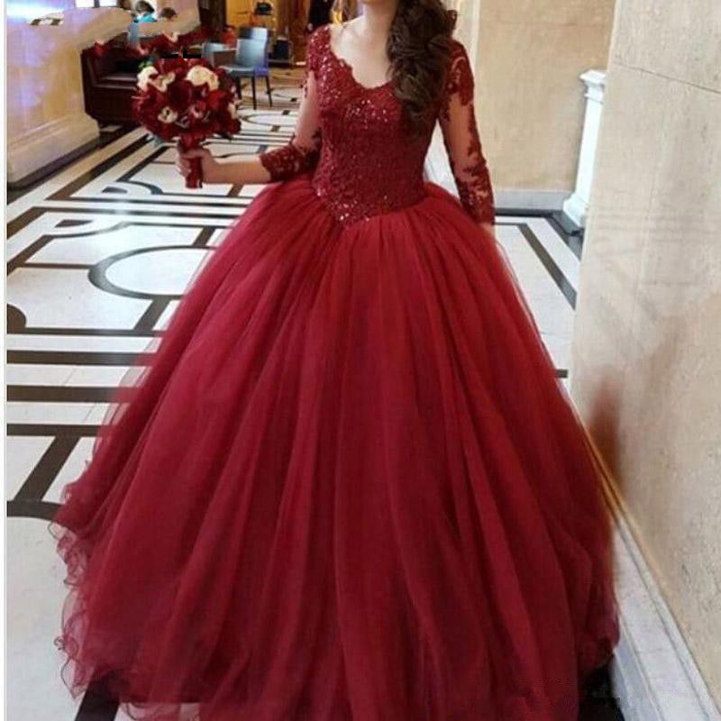 maroon gown dress