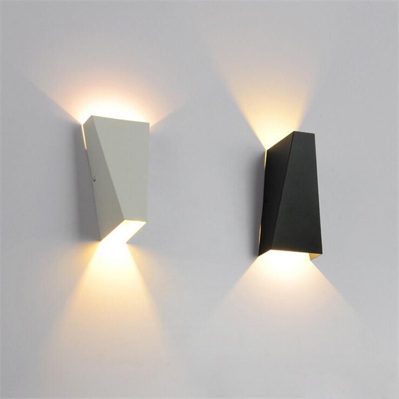 LED de pared de luz 10W impermeable al aire libre Patio Lámpara de Pared Moderno Dormitorio Hota 6D4