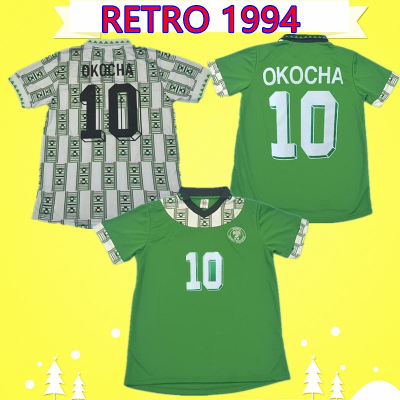 Sports Memorabilia Okocha 10 Retro Nigeria World Cup 1994 Away Shirt Memorabilia Football Shirts National Teams Duyas Com Tr