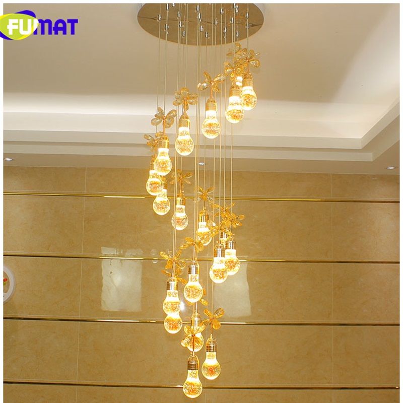 2020 Fumat Crystal K9 Flower Ceiling Lamp Modern Stairs Lamp