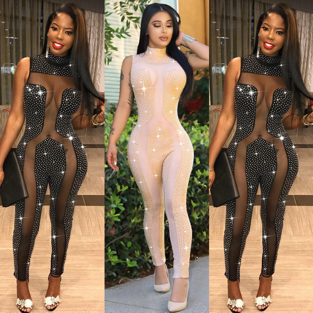 sheer rhinestone bodysuit