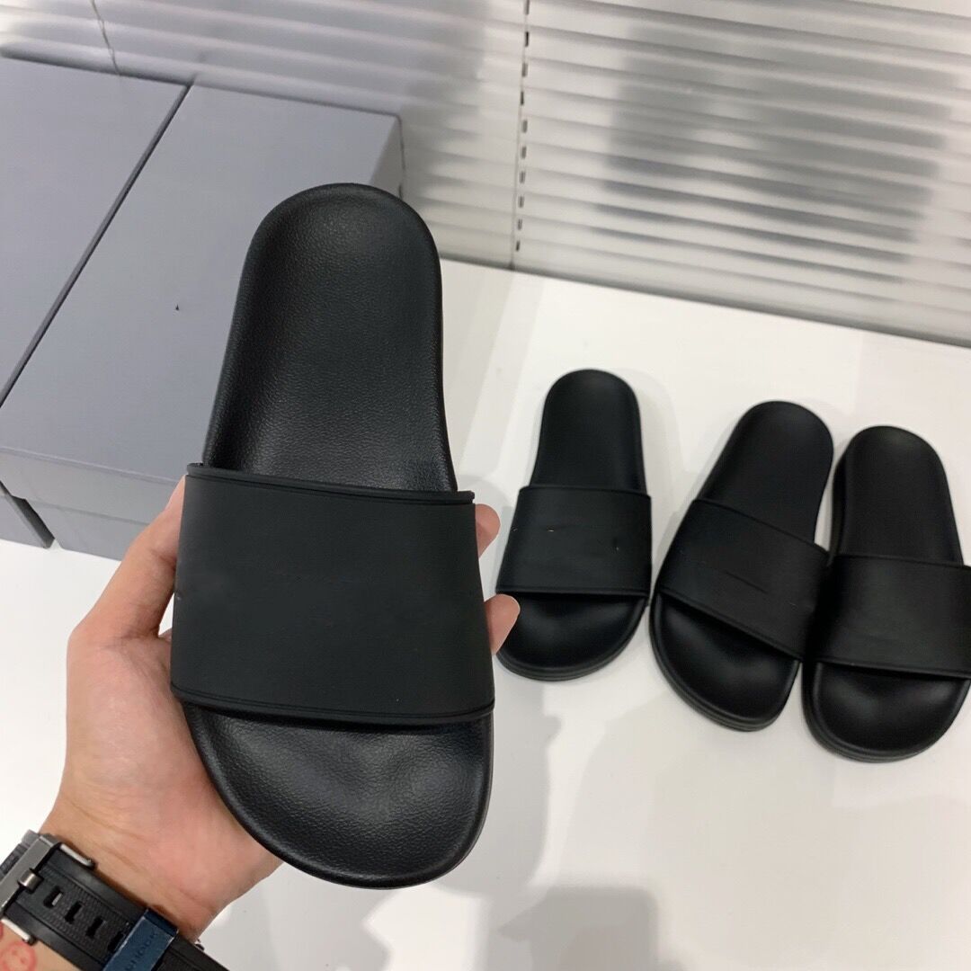 black rubber slippers