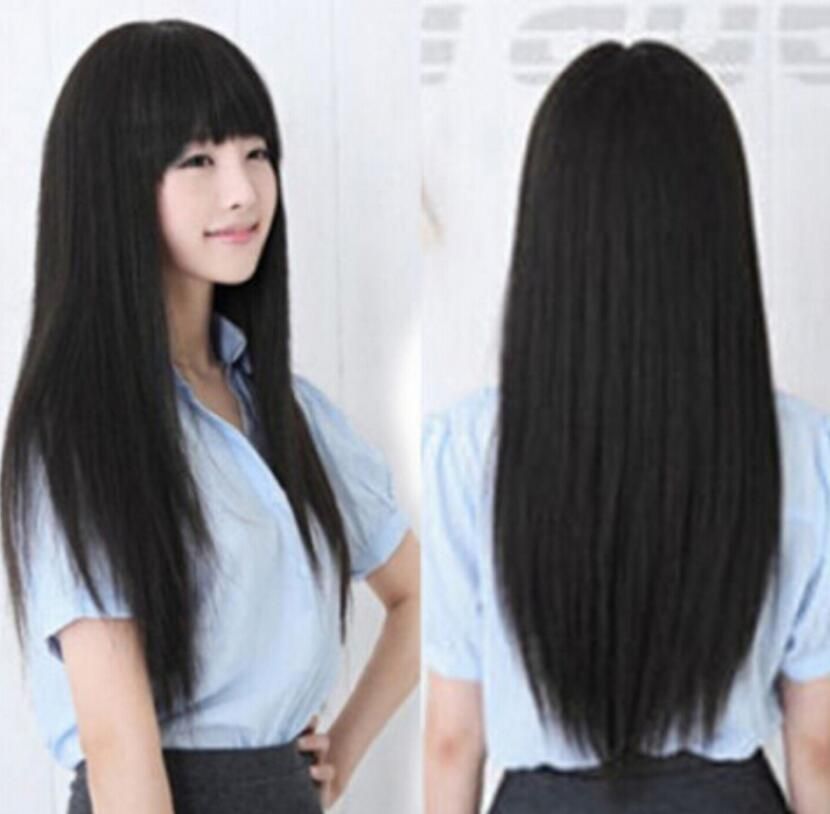 Wig Korean Fashion Long Straight Cosplay Party Women Girl